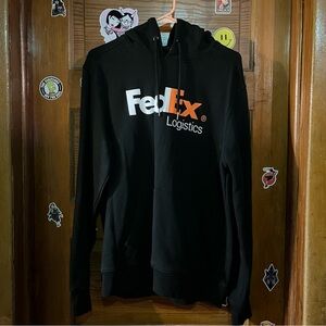 Black FedEx Logistics Hoodie Pullover
